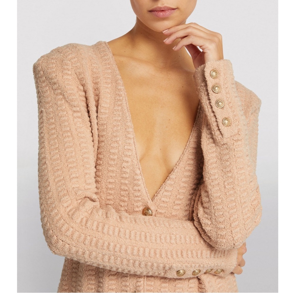 L’Agence Sue Textured Knit Cardigan Sweater in Pink Petal - Picture 11 of 16